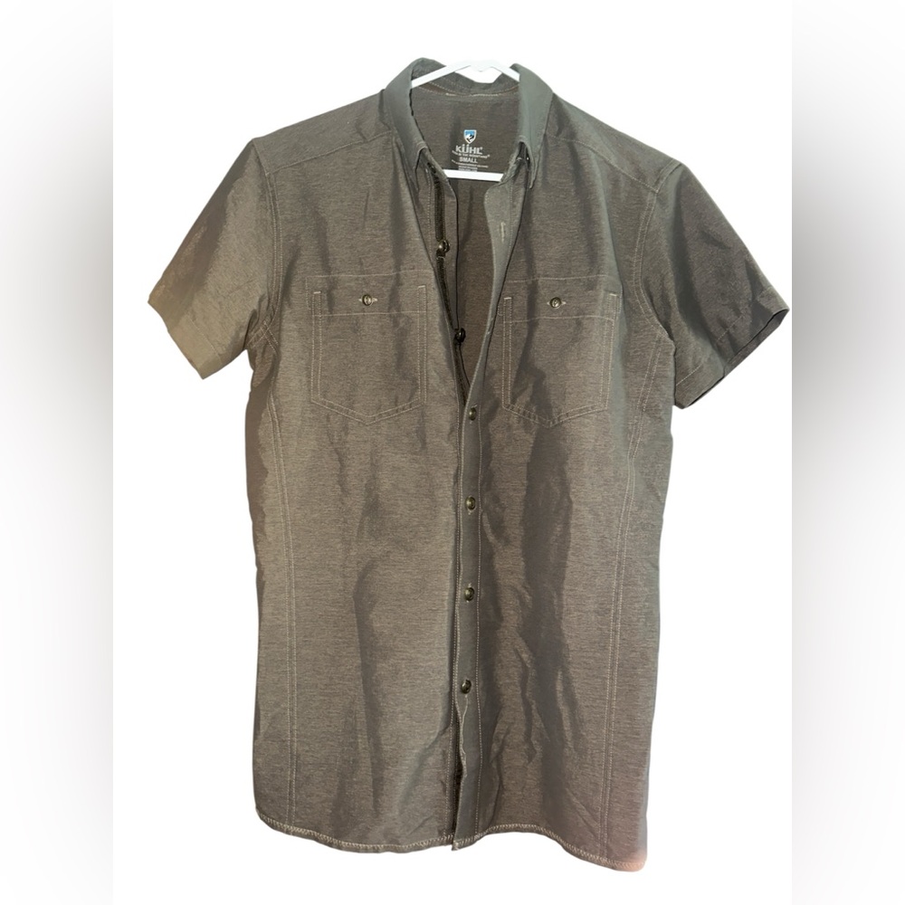 Kuhl Men’s Shirt L Born In The Mountains Short Sleeve Button-Up Checkered Size S